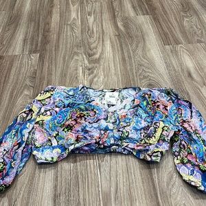 Paisley patterned Zara cropped shirt